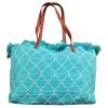 Τσάντα Παραλίας Cotton με Ρόμβους 50x35x14cm απο τα Καλοκαιρινά Είδη SUMMERtiempo 42-3119 623139