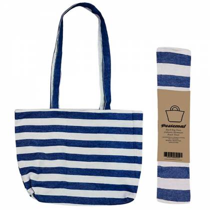 ΤΣΑΝΤΑ ΠΑΡΑΛΙΑΣ ΠΕΣΤΕΜΑΛ ΜΕΣΑΙΑ 44x35x12cm  στην Κατηγορία Τσάντες Θαλάσσης 