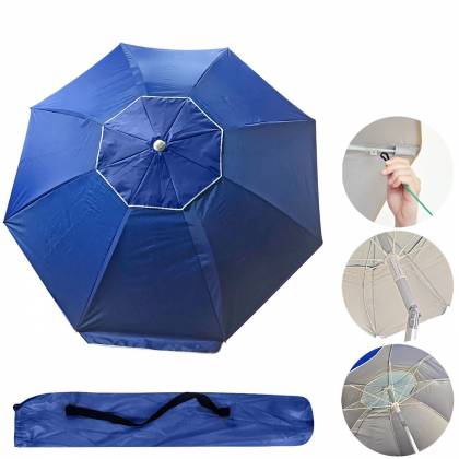 Ομπρέλα Παραλίας Alu-Fiberglass 2m με Επένδυση UV