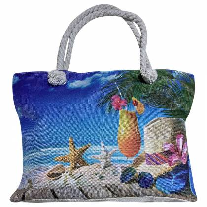 ΤΣΑΝΤΑ ΠΑΡΑΛΙΑΣ ΤΡΟΠΙΚΟ ΣΚΗΝΙΚΟ 46x35x12cm  στην Κατηγορία Τσάντες Θαλάσσης 