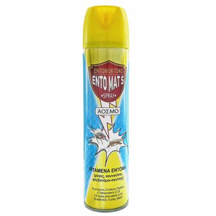 ΕΝΤΟΜΟΚΤΟΝΟ SPRAY ENTO MAT S 300ml  στην Κατηγορία Εντομοαπωθητικά 