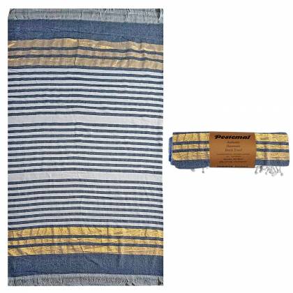 Πετσέτα Θαλάσσης Pestemal Lurex Χρυσό 90x180cm  ~280gr  στην Κατηγορία Πετσέτες 