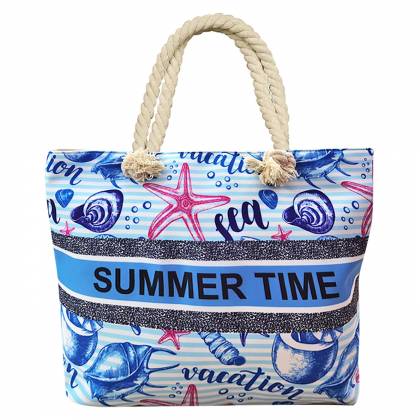 Τσάντα Παραλίας Summer Κοχύλια 50x34x15cm  στην Κατηγορία Τσάντες Θαλάσσης 