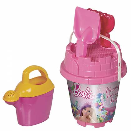 ΚΟΥΒΑΔΑΚΙ ΣΕΤ BARBIE  ΜΕ ΠΟΤΙΣΤΗΡΙ & ΑΞΕΣΟΥΑΡ Φ19cm (Υ35cm)  στην Κατηγορία Κουβαδάκια - Φτυαράκια 
