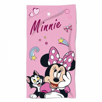 ΠΕΤΣΕΤΑ ΘΑΛΑΣΣΗΣ ΜΙΚΡΟΙΝΕΣ MINNIE ΡΟΖ 140x70cm  στην Κατηγορία Πετσέτες 