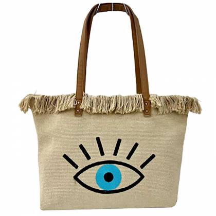 Τσάντα Παραλίας Cotton Μάτι 50x36x14cm  στην Κατηγορία Τσάντες Θαλάσσης 