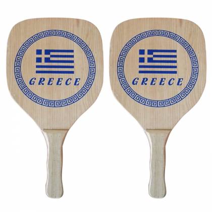 Ρακέτες Ξύλινες Παραλίας Greece ~410gr/Ρακέτα, ~570cm²,  40x22x1,2cm  στην Κατηγορία Ρακέτες - Μπαλάκια 